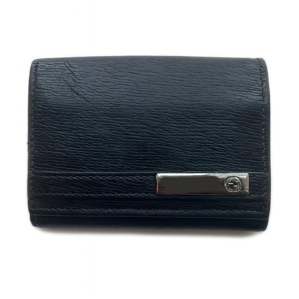 GUCCI Bar Business Card Holder 251727 – Black Leather – Unisex Pre-owned